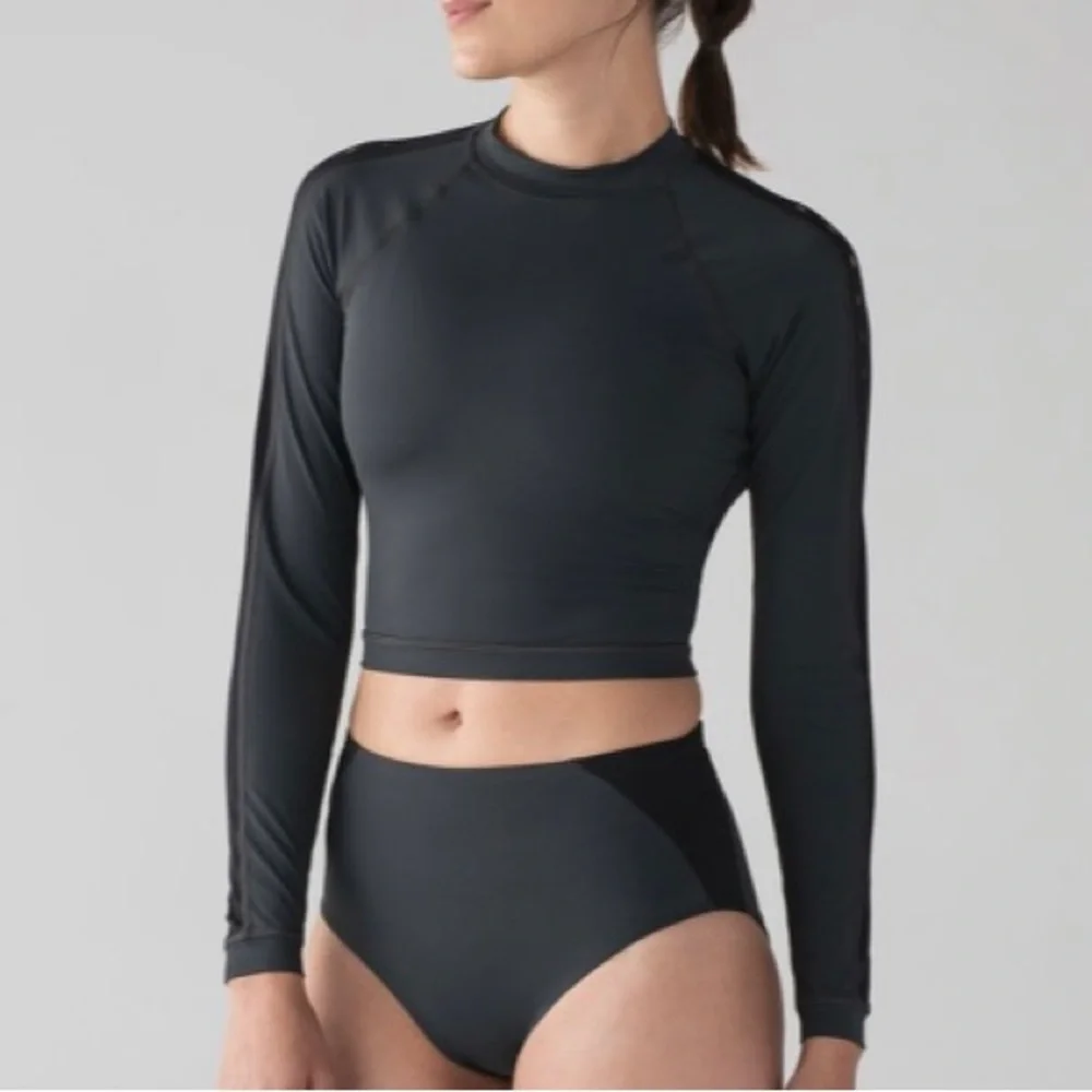 Lululemon Women's Black Sea Courage Rash Guard
Swimwear Long Sleeve - Picture 11 of 13